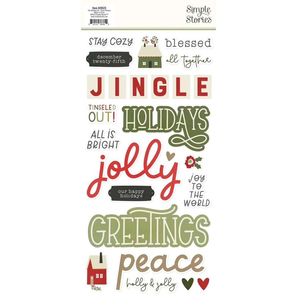 Simple Stories The Holiday Life Foam Stickers, 50/Pkg (THL20525)