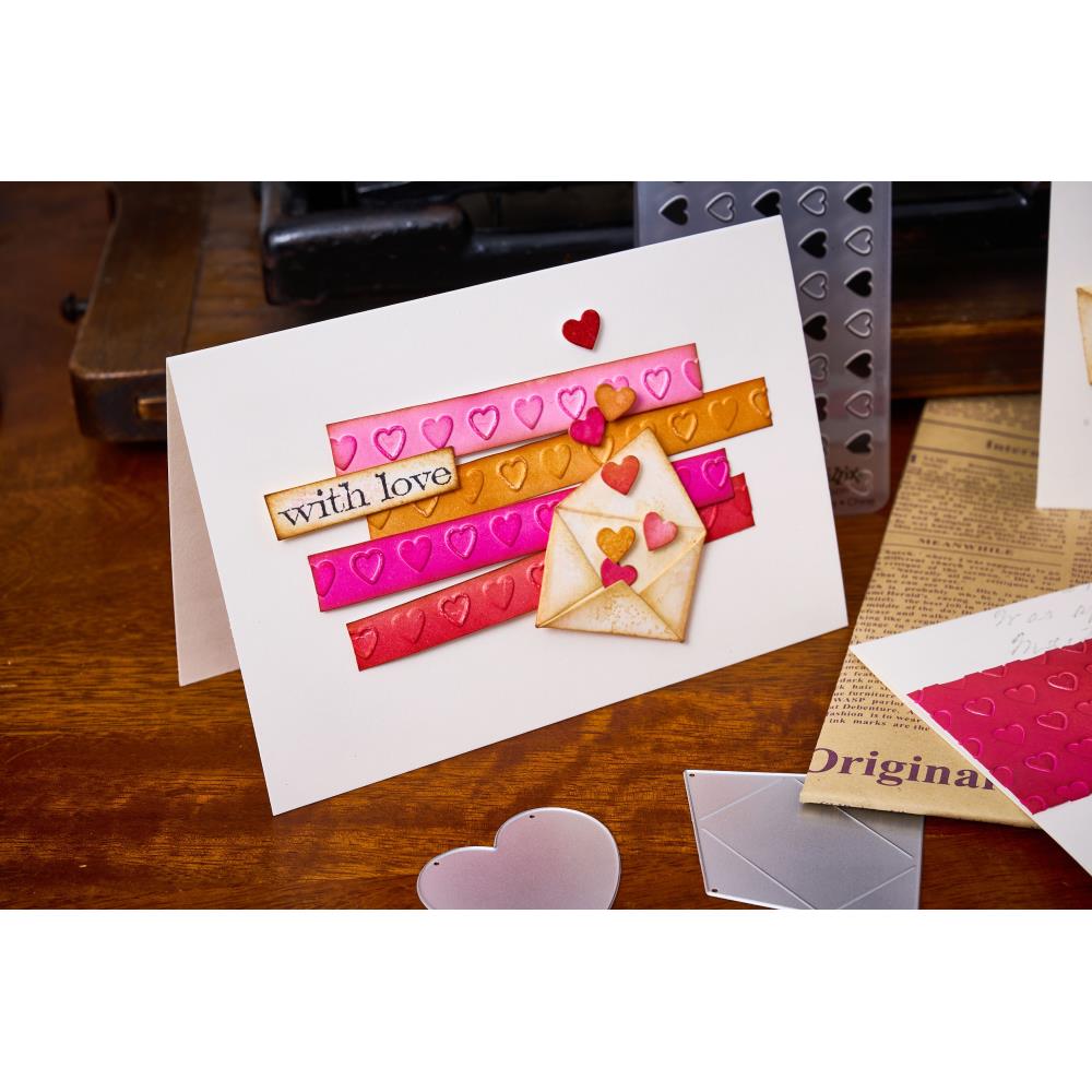 Tim Holtz Sidekick Texture Fades Embossing Folder: Love Notes, by Sizzix (5A00297Z1GCLL)