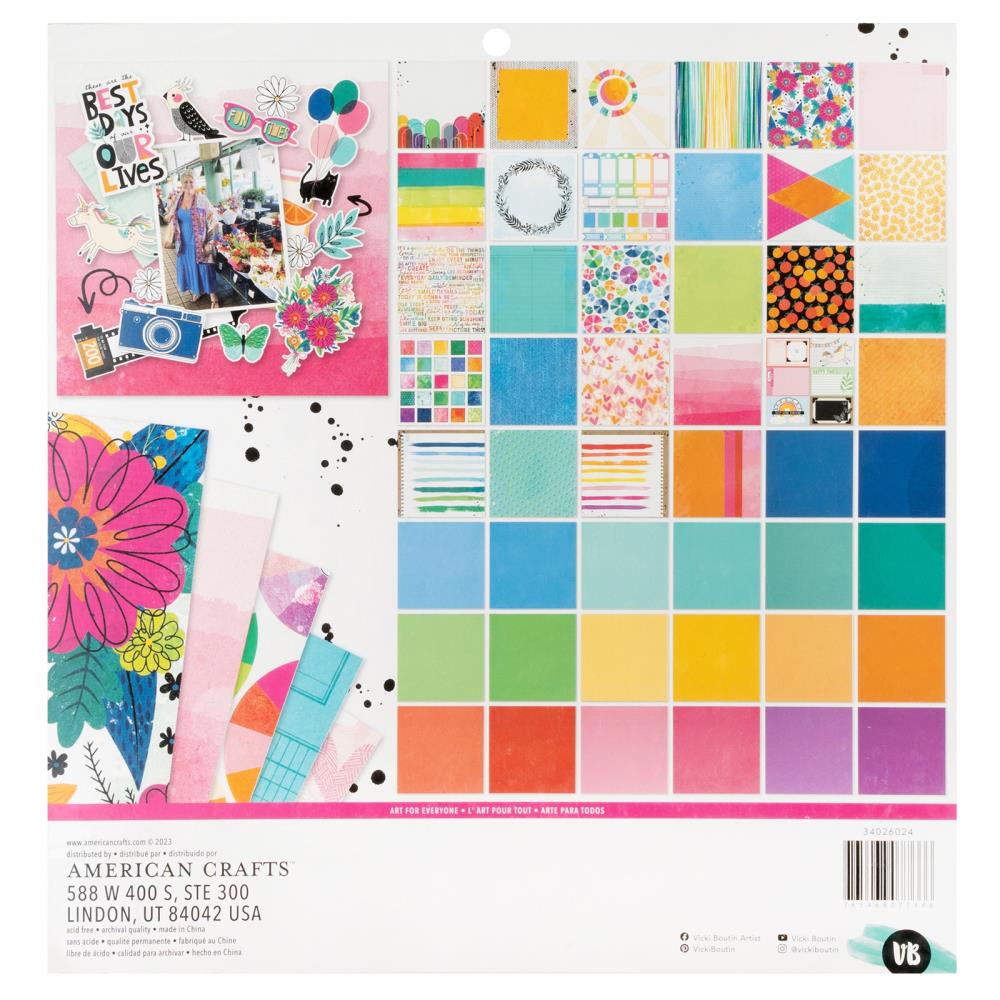 Vicki Boutin Bold And Bright 12"X12" Paper Pad, 48 Sheets (5A0026JK1G929)