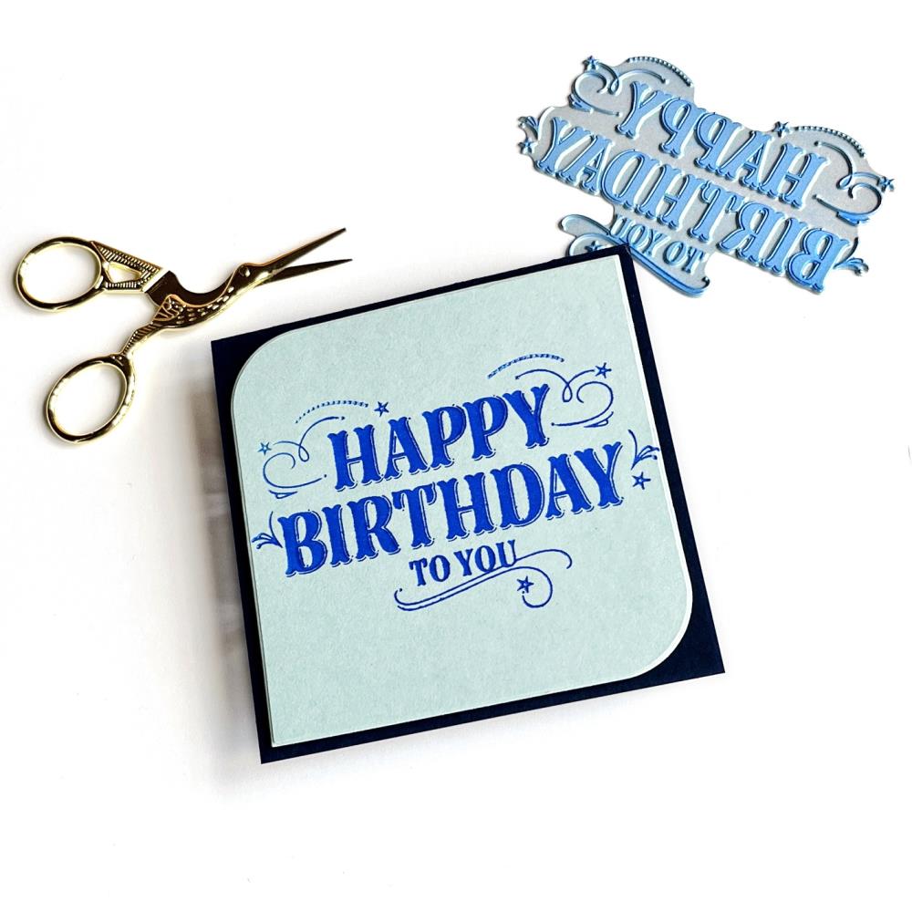 Hero Arts Letterpress & Foil Plate: Happy Birthday (HAHP105)