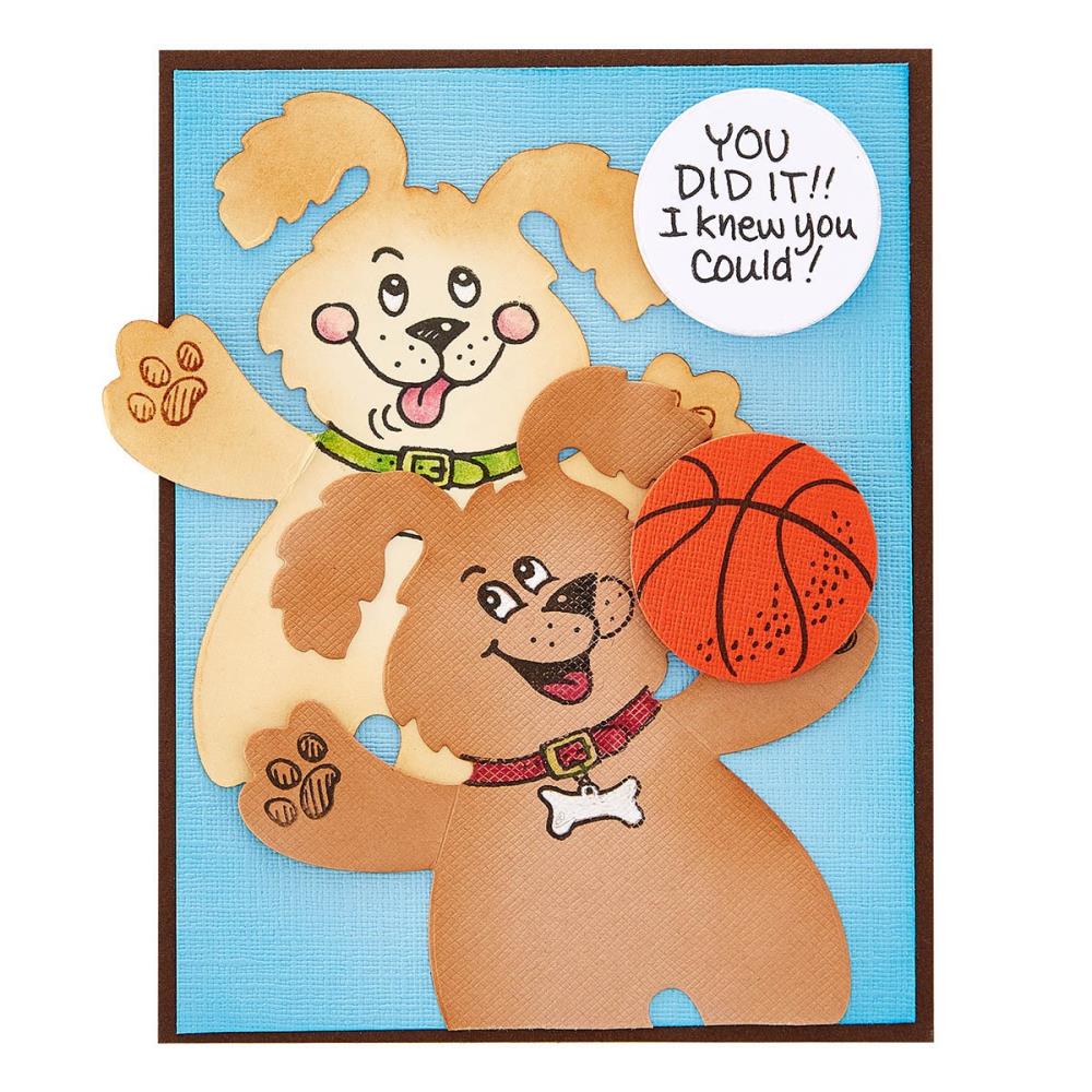 Stampendous Clear Stamp Set: Puppy Hugs Faces And Sentiments (STP202)