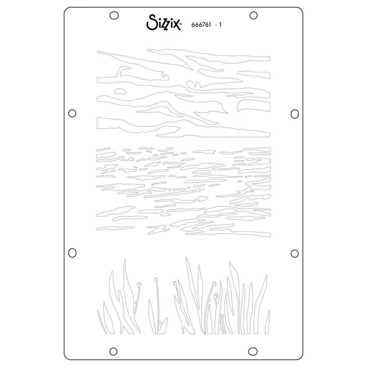 Sizzix Clear Stamp Set W/ Stencils: Nature, 20/Pkg, By Vic Hollins (5A002BL51GF30)