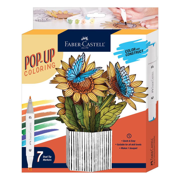 Faber Castell Pop Up Coloring Bouquet: Sunflowers & Butterflies (5A002BRG1GF8Y)