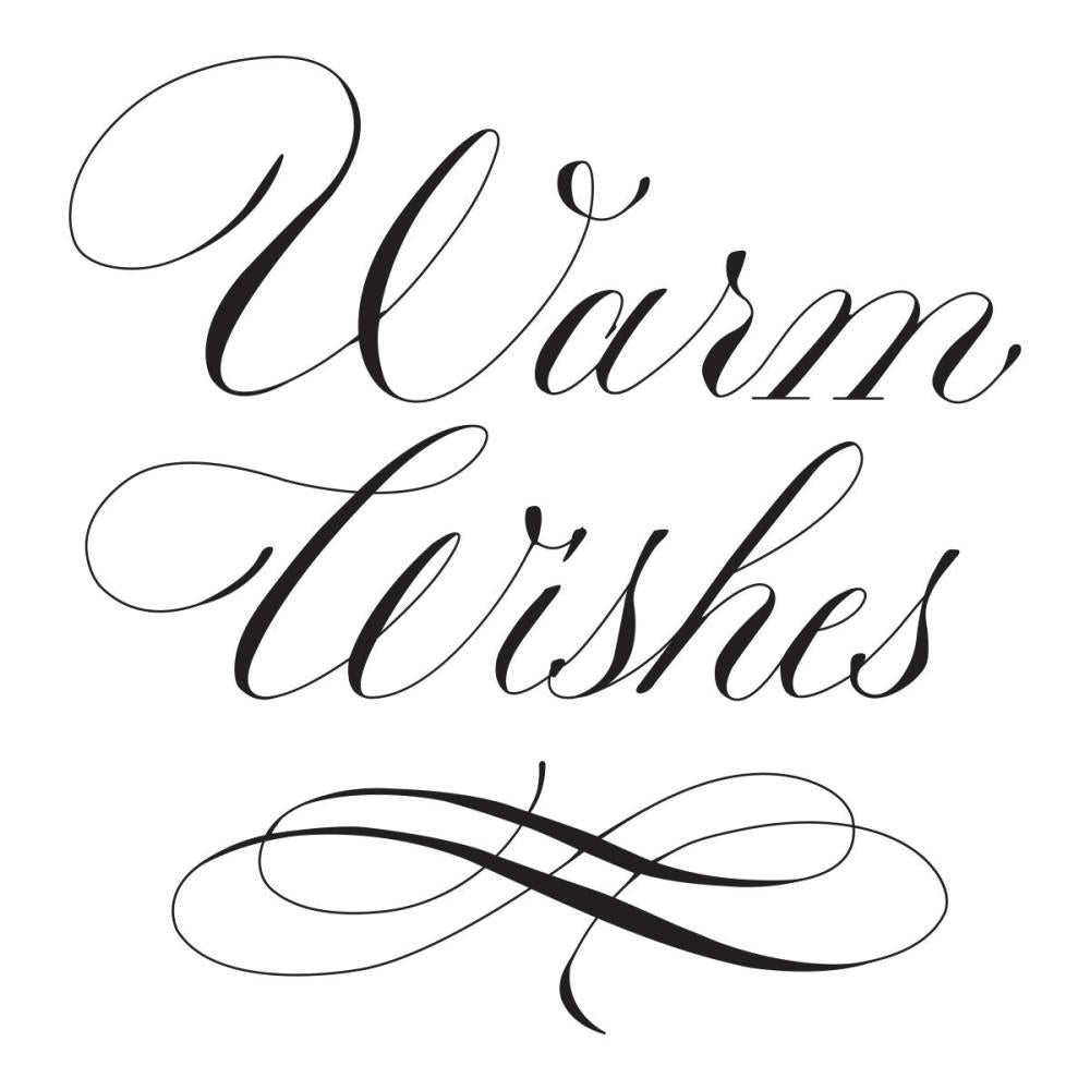 Spellbinders BetterPress Press Plate: Copperplate Warm Wishes, By Paul Antonio (5A002C881GFRS)