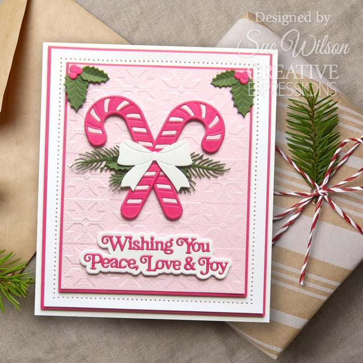 Creative Expressions Craft Dies: Festive Candy Canes, By Sue Wilson (5A00283H1GB5B)