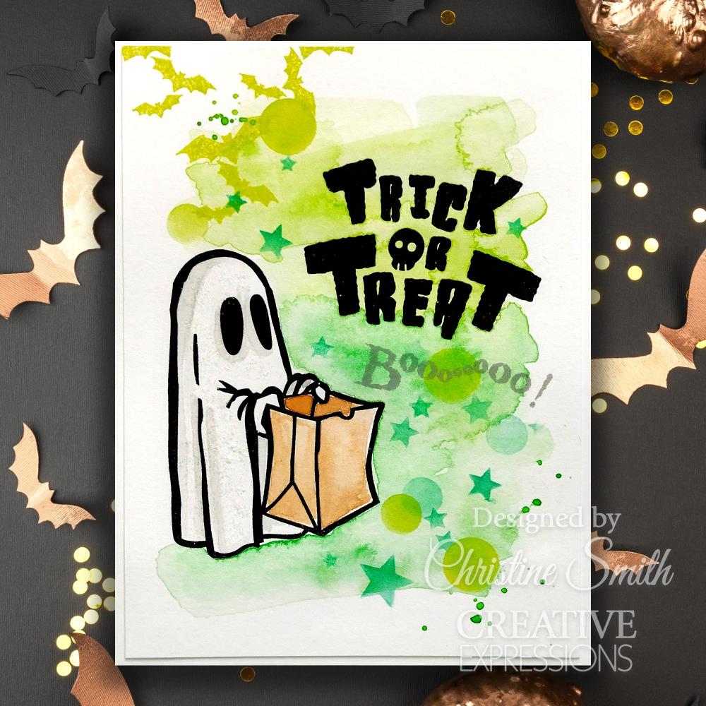 Creative Expressions Taylor Made Journals 6"X8" Clear Stamp: Trick Or Treat (5A002B5R1GDN4)