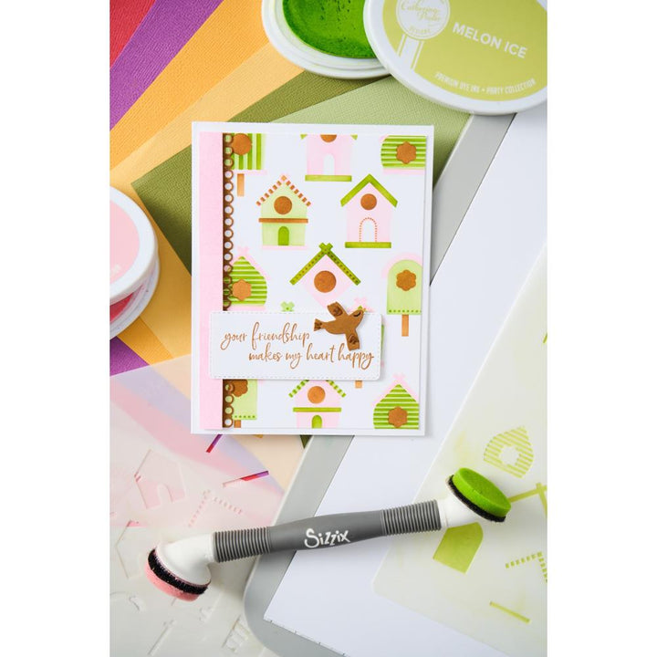 Sizzix A6 Layered Stencils: Good Place To Land, 4/Pkg, By Catherine Pooler (666802)