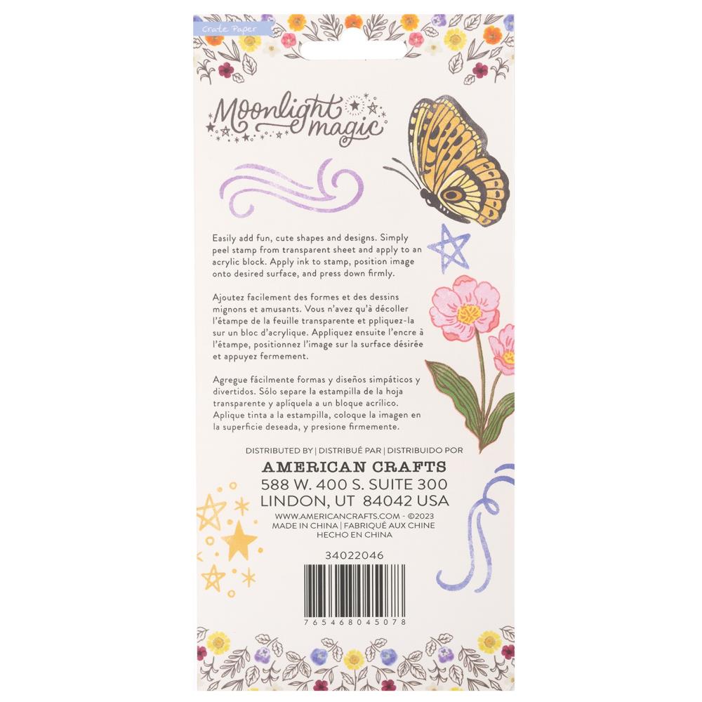 Crate Paper Moonlight Magic Clear Stamps, 9/Pkg (CPMM2046)