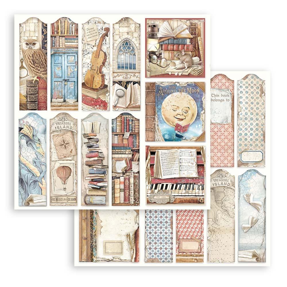 Stamperia Vintage Library 8"X8" Double-Sided Paper Pad, 10/Pkg (SBBS80)