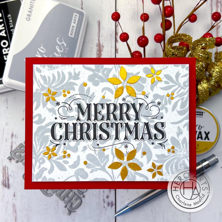 Hero Arts Letterpress & Foil Plate: Merry Christmas (5A002CDL1GFY8)