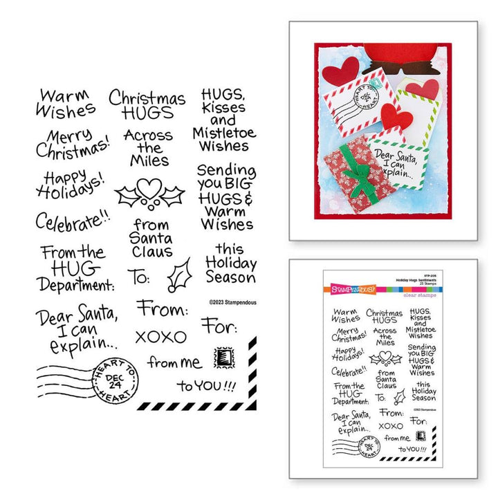 Stampendous Clear Stamp Set: Holiday Hugs Sentiments (STP205)
