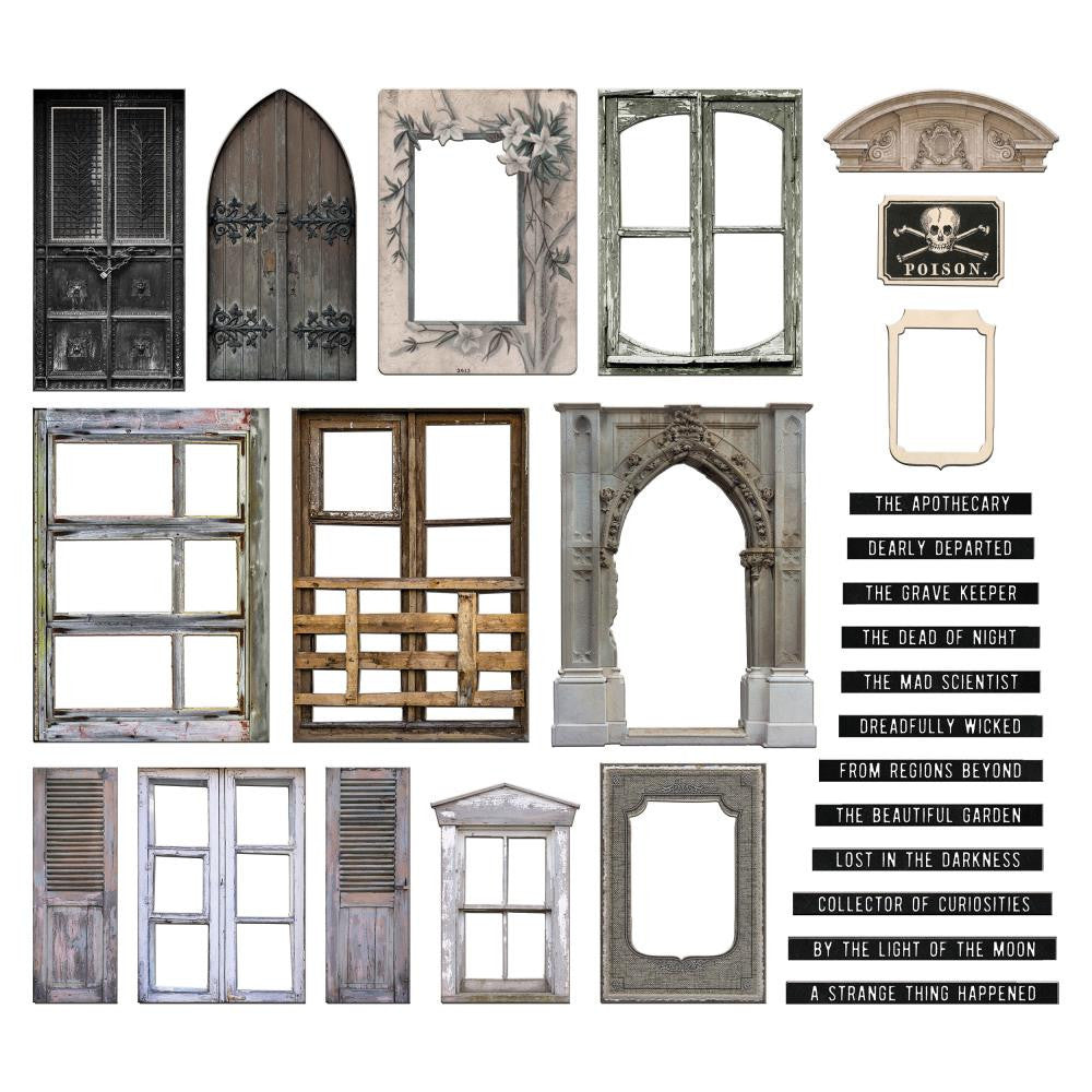 Tim Holtz Idea-Ology Baseboards + Transparencies: Halloween 2023 (TH94334)