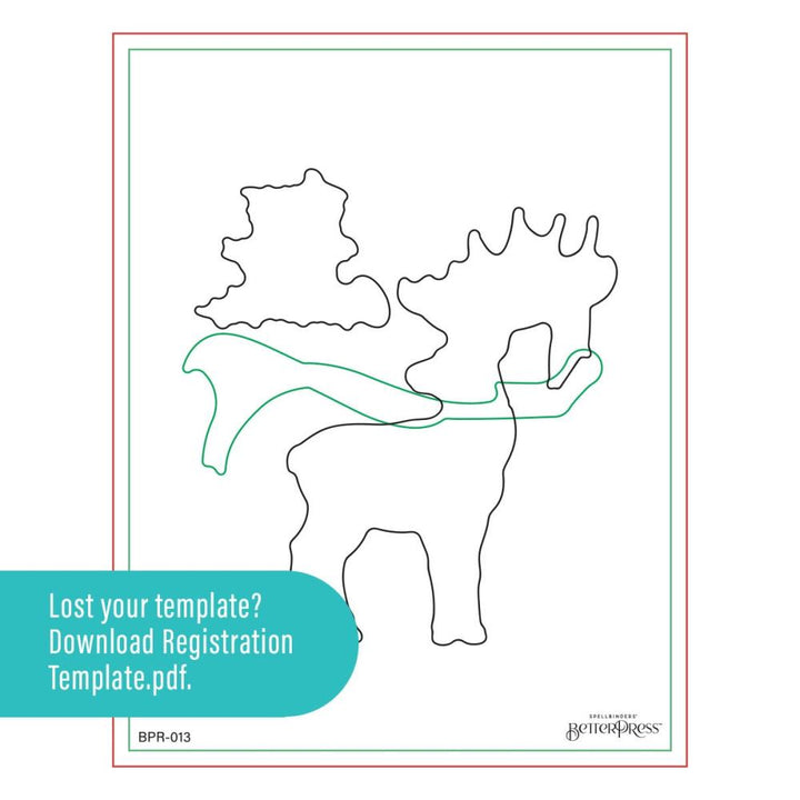Spellbinders BetterPress Press Plate & Die Set: Dashing Reindeer (5A002C7Y1GFS3)