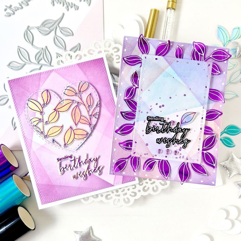 Pinkfresh Studio 4.25"X5.25" Stencils: Joyful Day, 4/Pkg (5A0025GR1G87P)