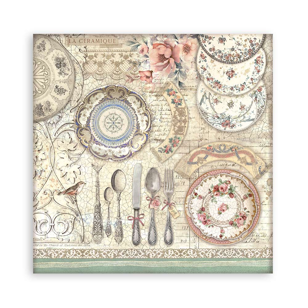 Stamperia Brocante Antiques 8"X8" Single-Sided Paper Pad, 22/Pkg (SBBSXB02)