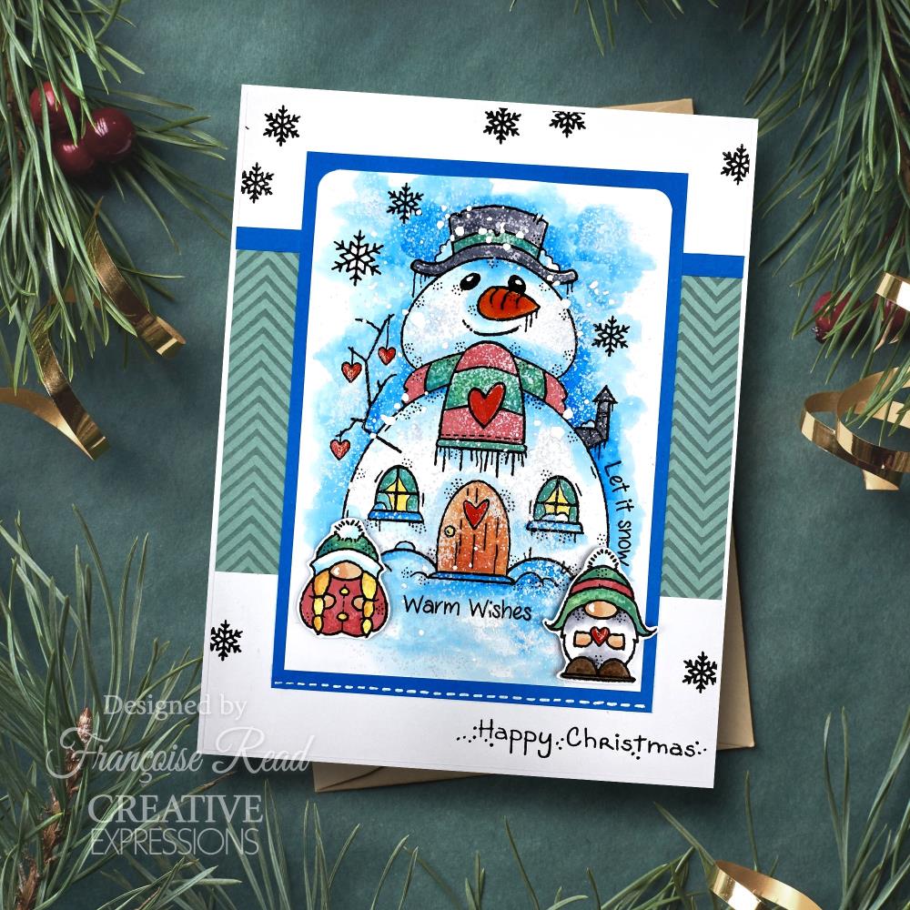 Woodware 4"X6" Clear Stamps Singles: Snow Gnomes (FRS1006)