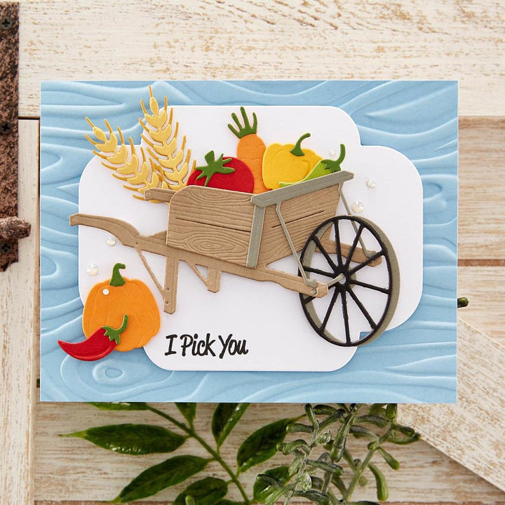 Spellbinders Country Road Etched Dies: Country Wheelbarrow, By Annie Williams (S41279)