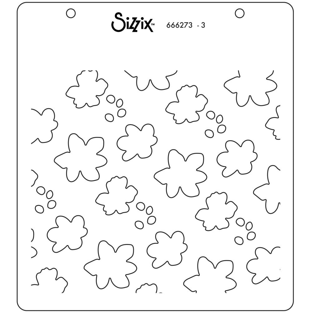 Sizzix Making Tool 6"X6" Layered Stencil: Flower Patch, By Alexis Trimble (666273)