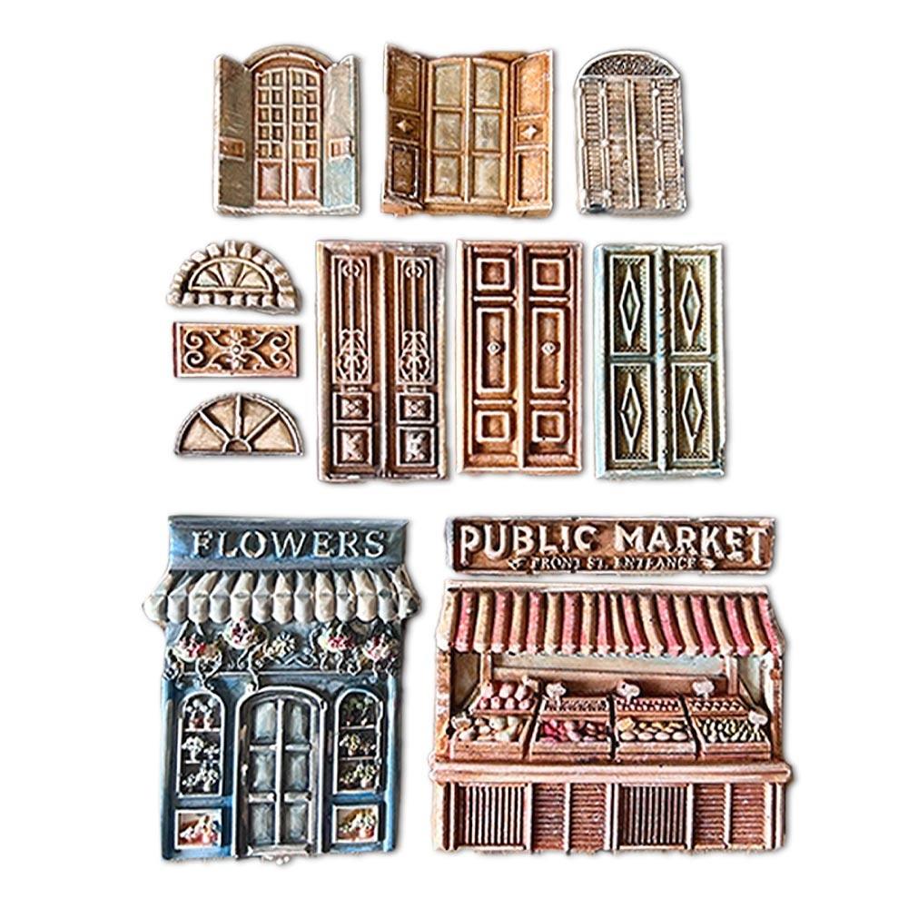 Stamperia Art Of Travelling A4 Soft Maxi Mould: Doors And Window (K3PTA4584)