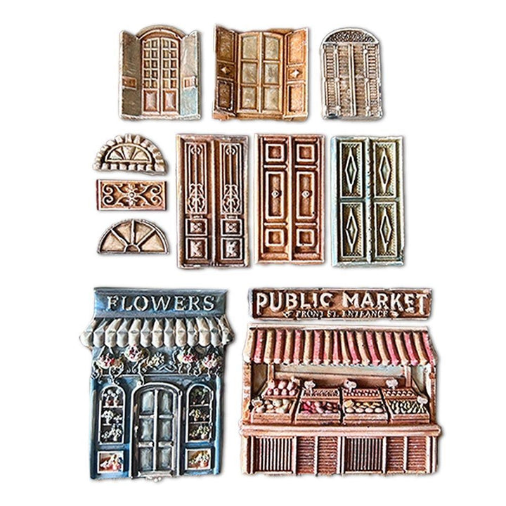 Stamperia Art Of Travelling A4 Soft Maxi Mould: Doors And Window (K3PTA4584)