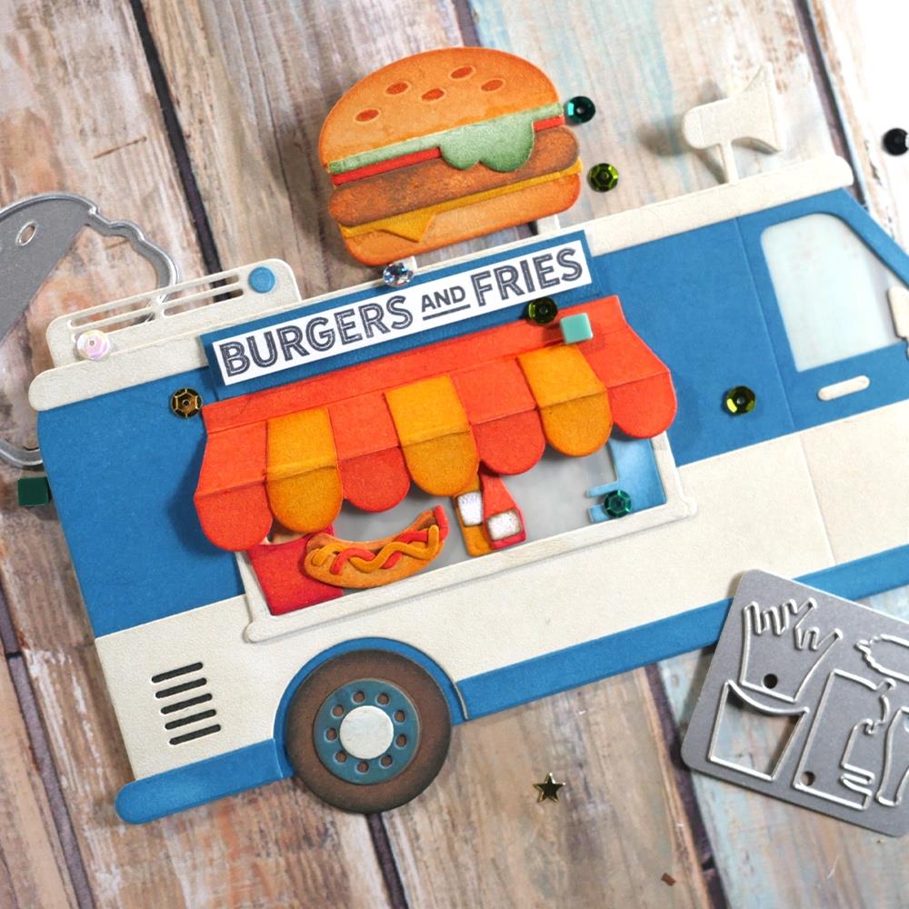 Elizabeth Craft Metal Die: Food Truck Accessories (EC2013)