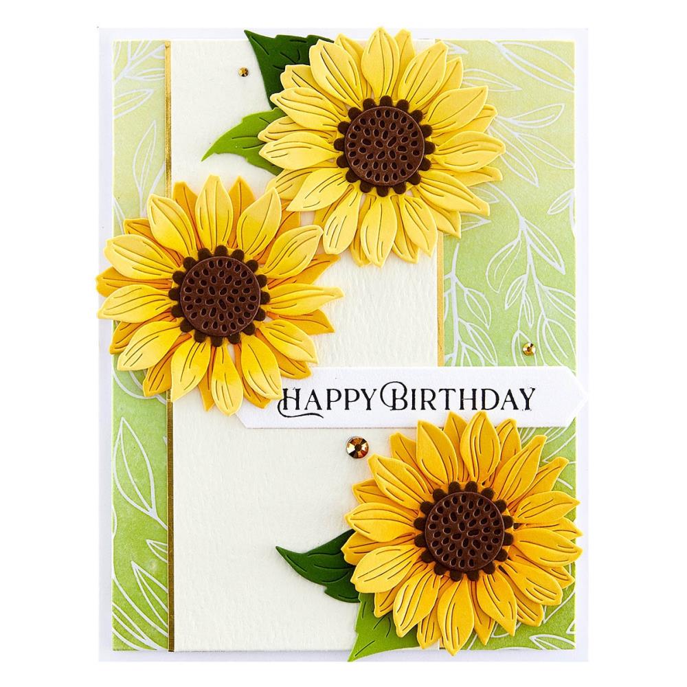 Spellbinders Serenade Of Autumn Etched Dies: Sunflower Serenade (S3494)