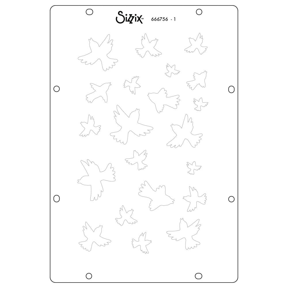 Sizzix Clear Stamp Set W/Stencils: Ikigai, 8/Pkg, By Cat Kerr (5A002BLH1GF32)