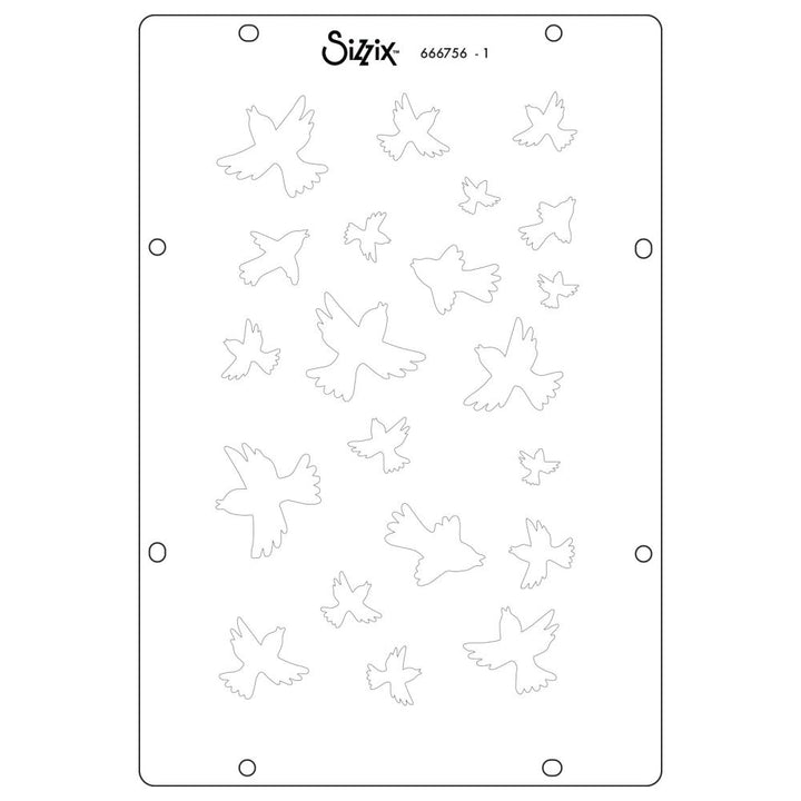 Sizzix Clear Stamp Set W/Stencils: Ikigai, 8/Pkg, By Cat Kerr (5A002BLH1GF32)