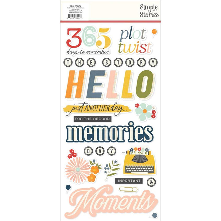 Simple Stories For The Record Foam Stickers, 57/Pkg (23526)