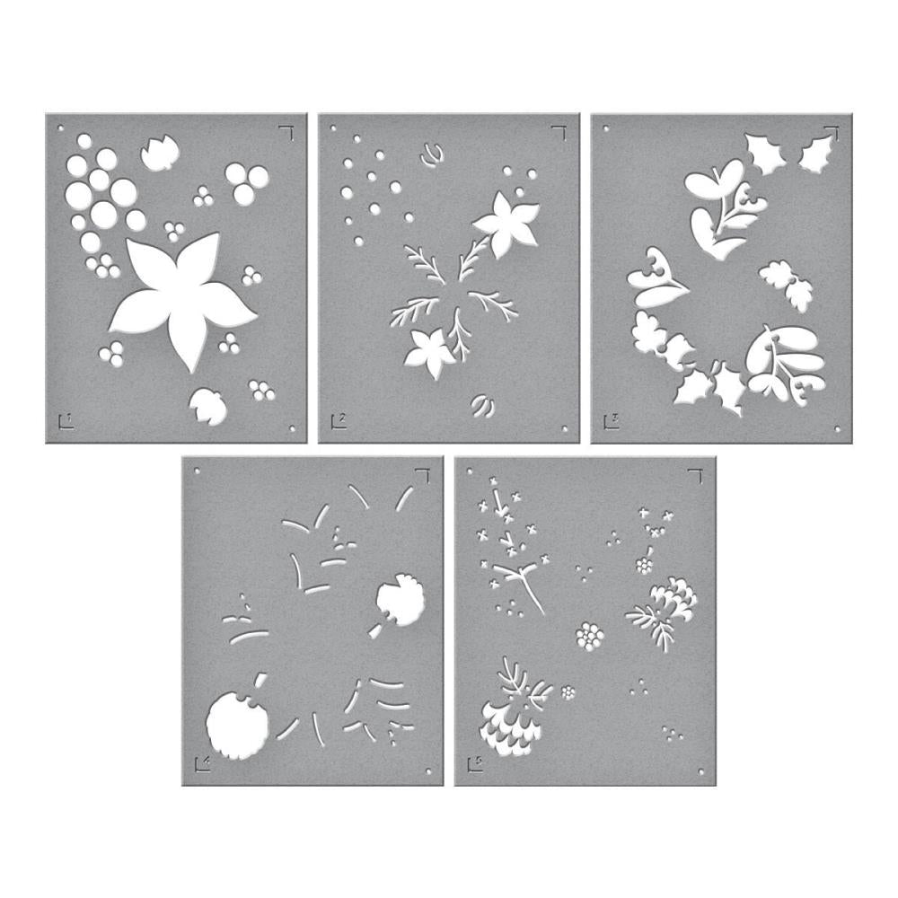 Spellbinders Classic Christmas Stencil: Christmas Florals (STN 66)