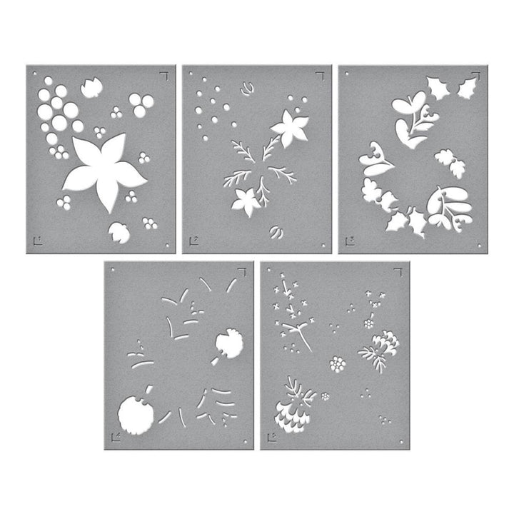 Spellbinders Classic Christmas Stencil: Christmas Florals (STN��66)