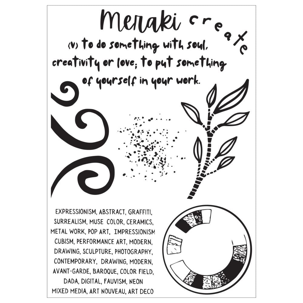 Sizzix Clear Stamp Set W/Stencils: Create, 10/Pkg, By Cat Kerr (5A002BLL1GF33)