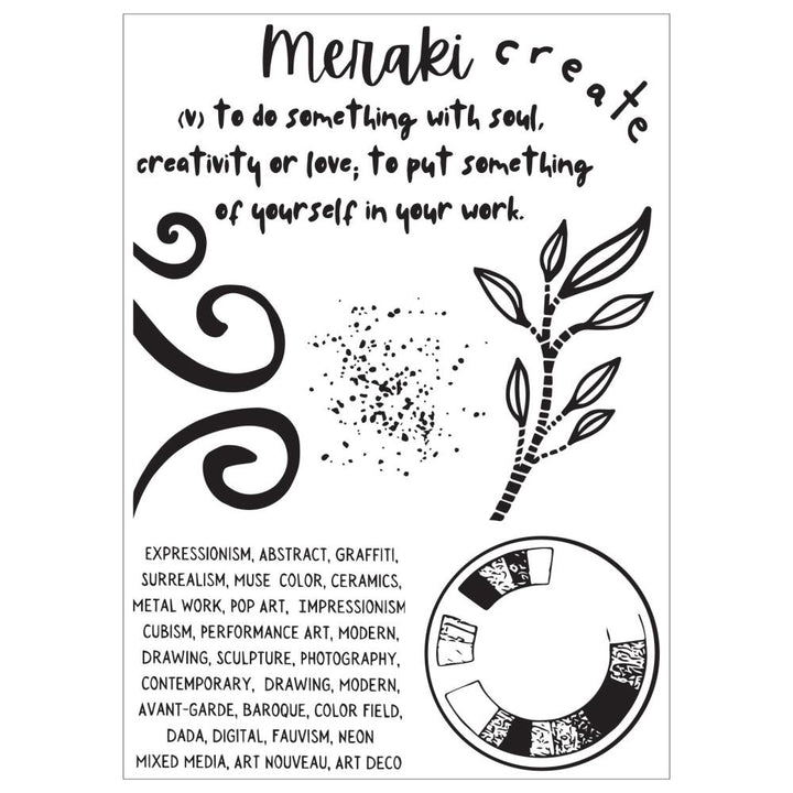 Sizzix Clear Stamp Set W/Stencils: Create, 10/Pkg, By Cat Kerr (5A002BLL1GF33)