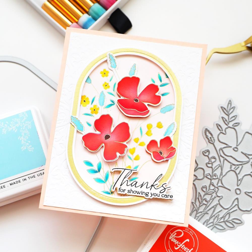 Pinkfresh Studio Press Plate: Playful Petals (5A002CVP1GGC9)