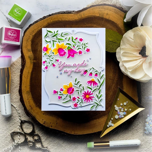 Pinkfresh Studio 4.25"X5.5" Stencils: Print Shop - Modern Botanicals, 3/Pkg (5A002CWS1GGBT)