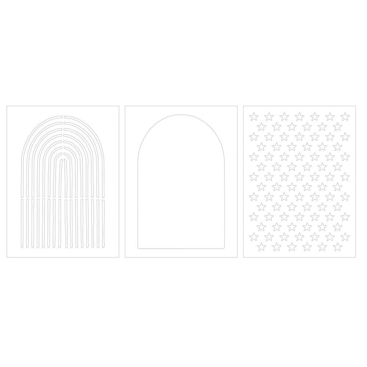 Vicki Boutin Bold And Bright Stencil Pack: Arches, 3/Pkg (5A0026JG1G91Z)