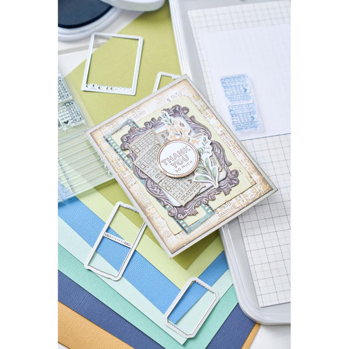 Sizzix/49 and Market Clear Stamps With Framelits Die: Thankful Sentiments (5A0024181G7B3)