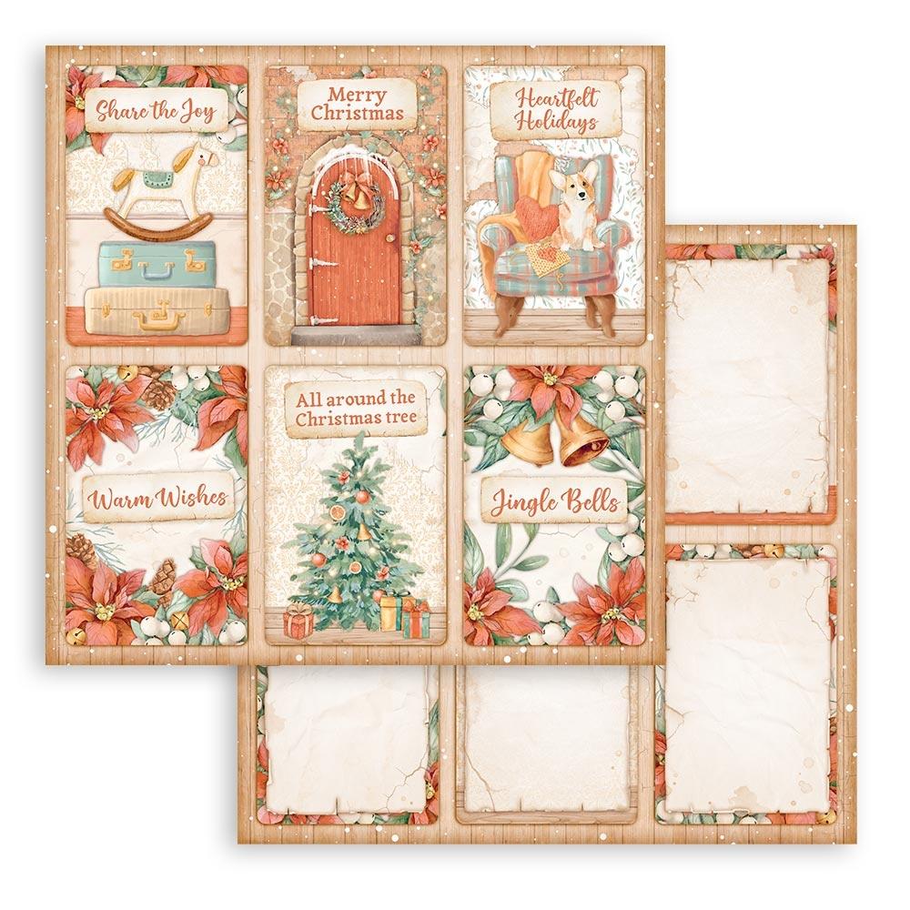 Stamperia All Around Christmas 8"X8" Double-Sided Paper Pad, 10/Pkg (SBBS89)