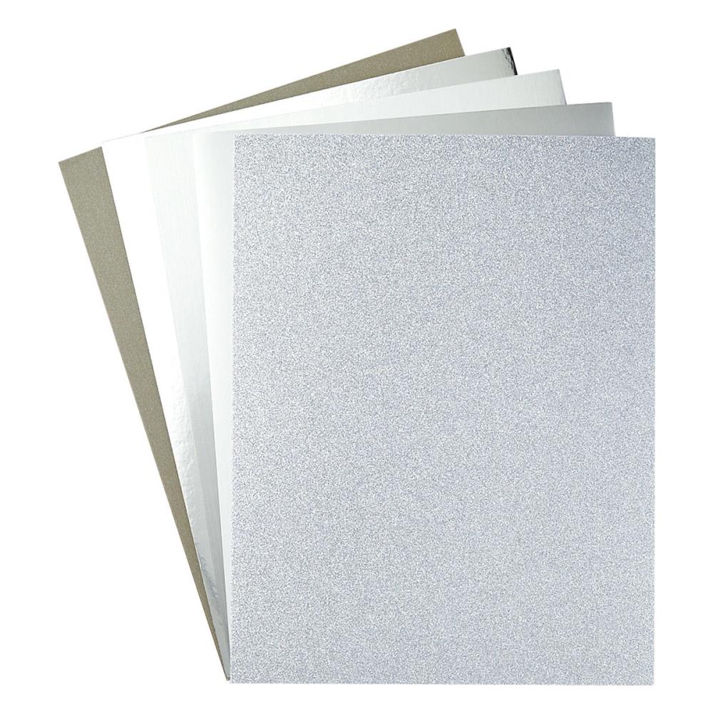 Spellbinders 8.5"X11" Treasured Cardstock: Silver, 15/Pkg (5A002C811GFSG)