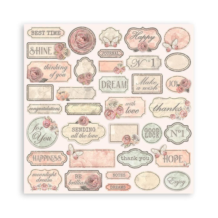 Stamperia Shabby Rose 12"X12" Double-Sided Paper Pad, 10/Pkg (SBBL12)