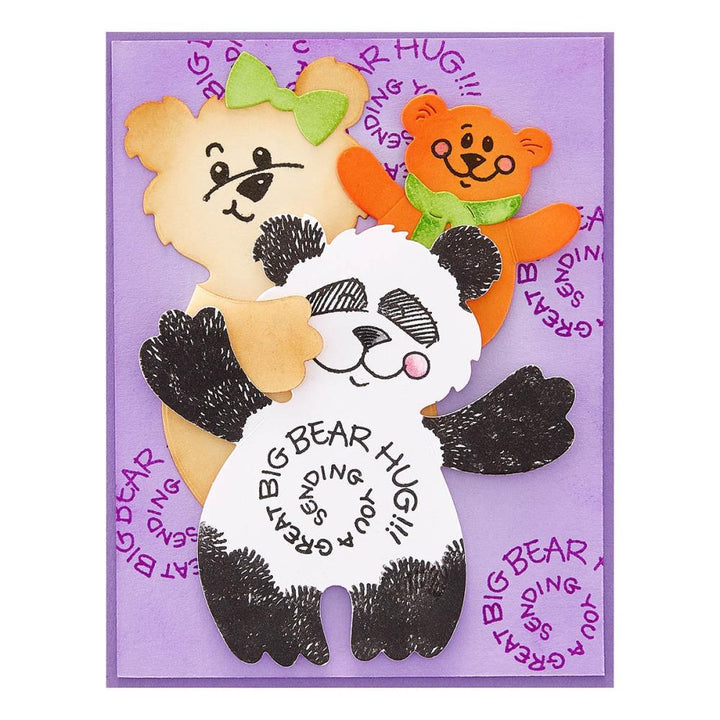 Stampendous Clear Stamp Set: Bear Hugs Faces And Sentiments (STP200)