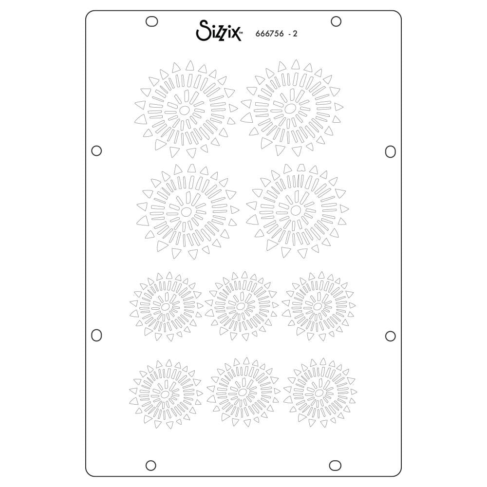 Sizzix Clear Stamp Set W/Stencils: Ikigai, 8/Pkg, By Cat Kerr (5A002BLH1GF32)