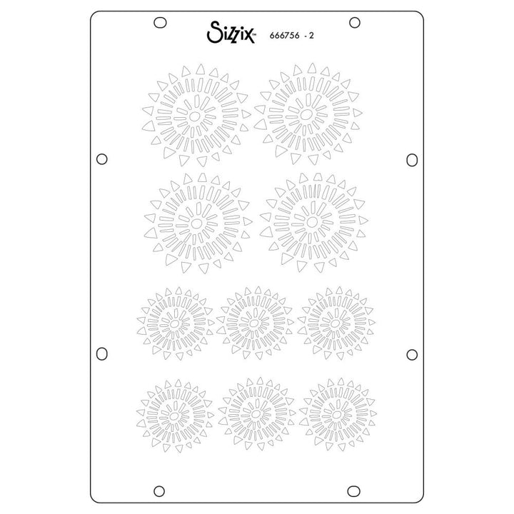 Sizzix Clear Stamp Set W/Stencils: Ikigai, 8/Pkg, By Cat Kerr (5A002BLH1GF32)