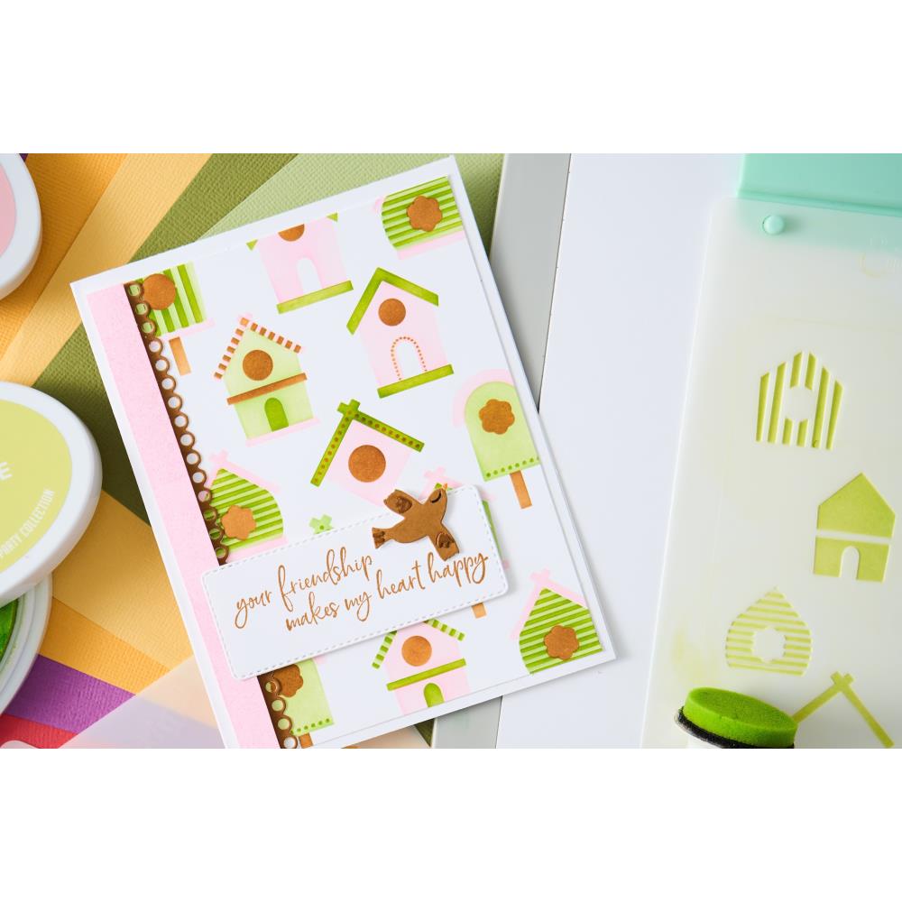 Sizzix A6 Layered Stencils: Good Place To Land, 4/Pkg, By Catherine Pooler (666802)