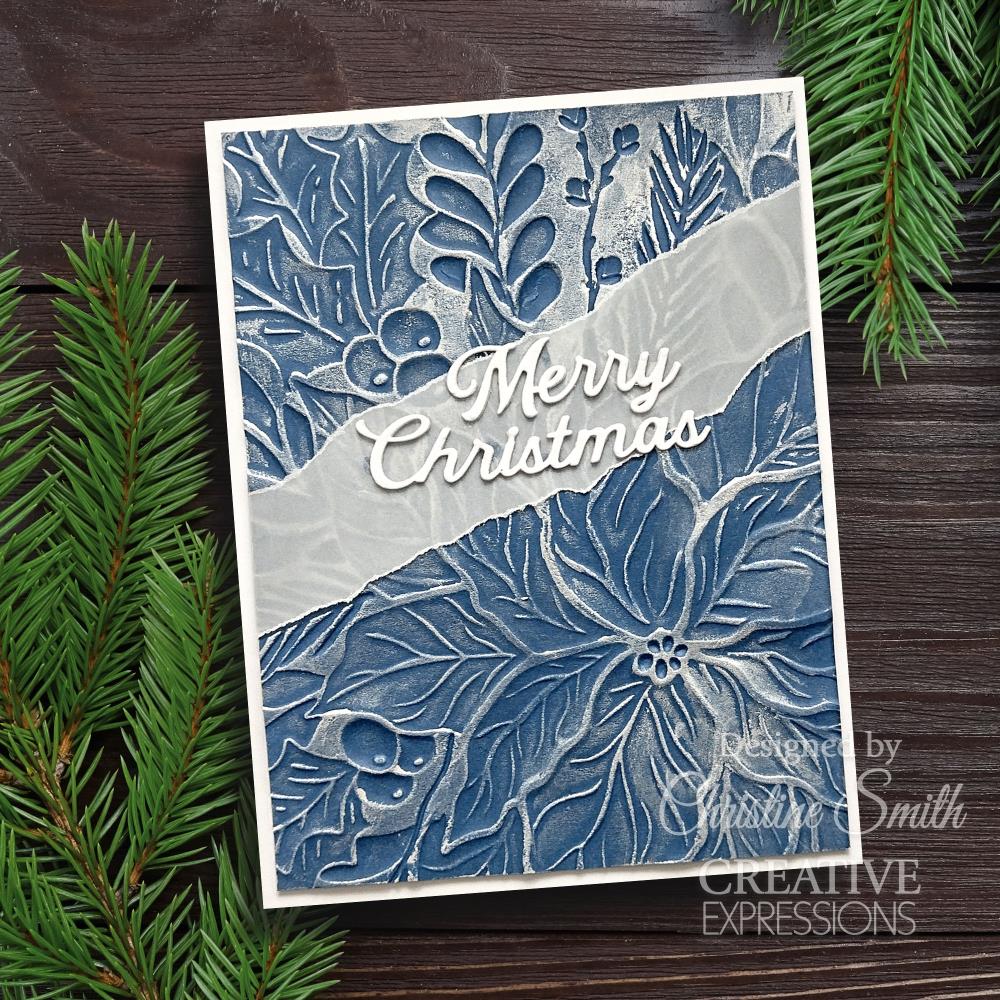 Creative Expressions 5"X7" 3D Embossing Folder: Poinsettia Bliss (EF3D066)