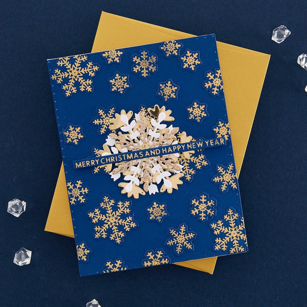 Spellbinders Glimmer Hot Foil Plate & Die: Snowflakes - Glimmering Snowflakes, By Bibi Cameron (GLP410)