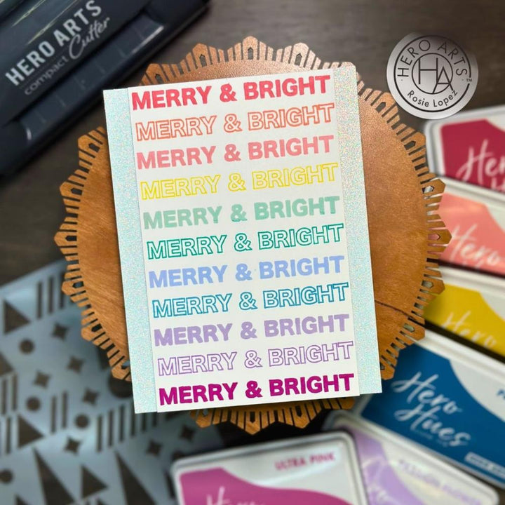 Hero Arts 4"X6" Clear Stamps: Offset Holiday Messages (5A002CFF1GFYV)