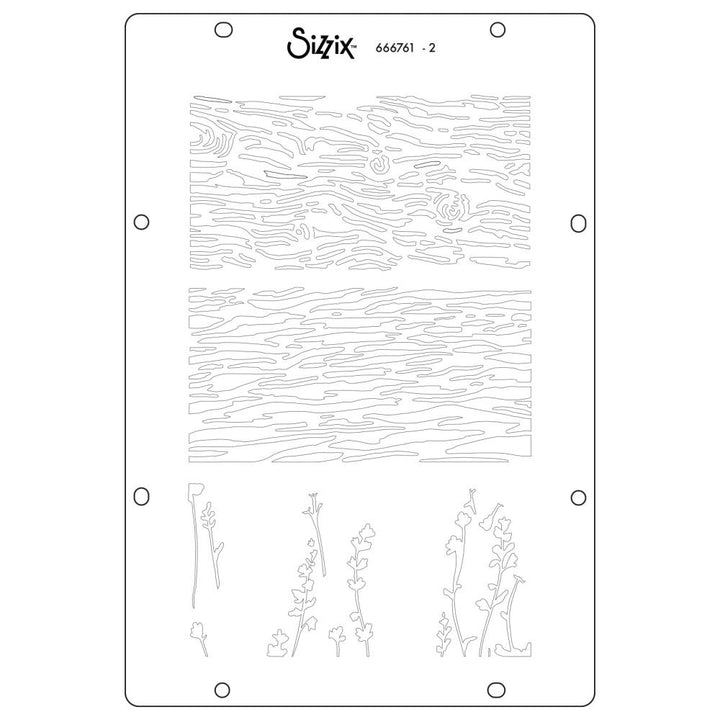 Sizzix Clear Stamp Set W/ Stencils: Nature, 20/Pkg, By Vic Hollins (5A002BL51GF30)