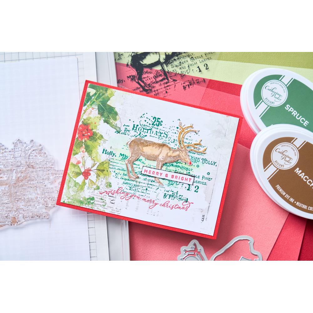 Sizzix/49 and Market Clear Stamps With Framelits Die: Reindeer Mix Cluster (5A00241K1G79T)