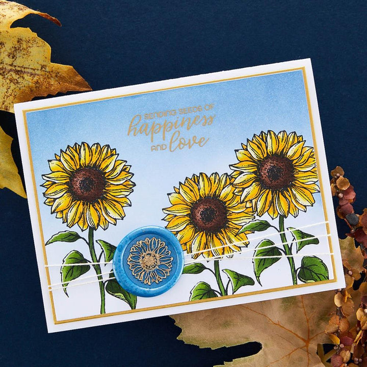 Spellbinders Serenade of Autumn Clear Stamp Set: Sunflower Greetings (STP213)